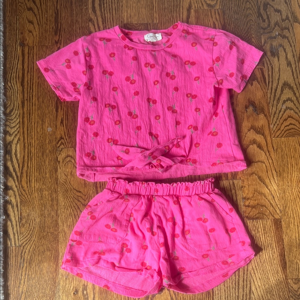 Jessica Simpson Pink Cherry Kids Pajama Set